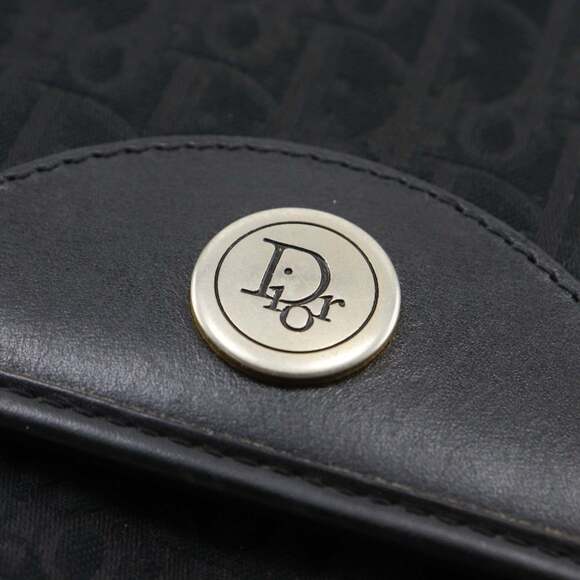 CHRISTIAN DIOR Vintage Black Canvas Shoulder Bag main image 5